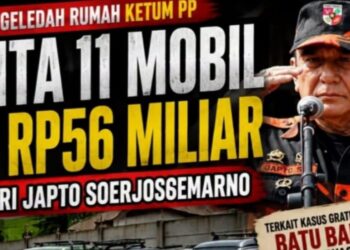 KPK Sita 11 Mobil dan Uang Rp56 Miliar dari Rumah Ketum Pemuda Pancasila Japto Soerjosoemarno