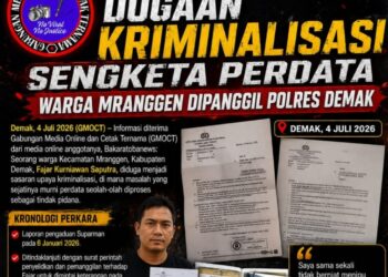 Dugaan Kriminalisasi Sengketa Perdata, Warga Mranggen Dipanggil Polres Demak