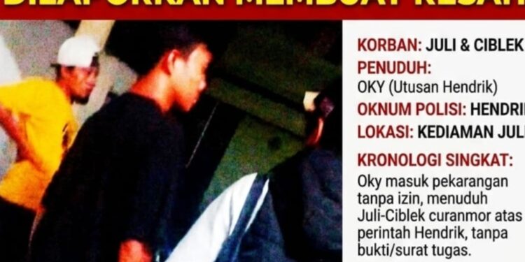 Diduga Intimidasi Warga Tanpa Bukti dan Surat Tugas, Oknum Polisi dan Utusannya Dilaporkan Membuat Resah
