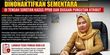 Bupati Ogan Ilir Ambil Sikap Tegas, Kepala SMP Negeri 1 Indralaya Dinonaktifkan Sementara di Tengah Sorotan Kasus PPDB dan Dugaan Pungutan Atribut