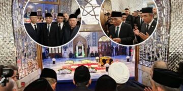 Potret Ketua Umum PBNU dan Delegasi Indonesia Berdoa di Makam Ayatollah Ali Khamenei