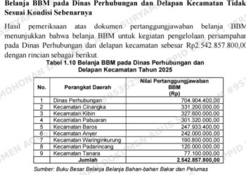 Kejanggalan Anggaran BBM di Dishub dan DLH Serang, BCW Desak Kejaksaan Periksa Temuan BPK