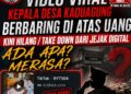 Video Viral Kepala Desa Kaduagung Berbaring di Atas Uang Kini Hilang/Take Down dari Jejak Digital, Ada Apa? Merasa?