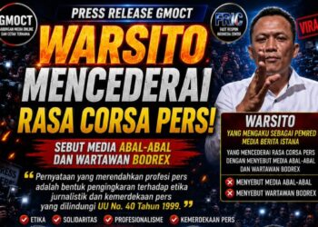Pernyataan Warsito di Media Sosial Tuai Sorotan, GMOCT Tegaskan Pentingnya Etika Pers dan Penghormatan terhadap Kemerdekaan Pers