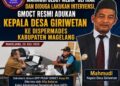 Mahmudi Sebut Media “Sepihak” dan Diduga Cawe-Cawe Intervensi, GMOCT Resmi Laporkan Kades Giriwetan Tersebut ke Dispermades Kab. Magelang