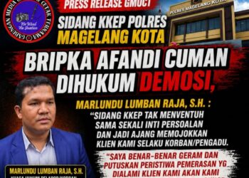 Bripka Afandi Dihukum Demosi, Marlundu Lumban Raja S.H., Sebut Majelis Tak Kejar Kebenaran Material, Kami Lanjutkan ke KPK