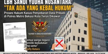 LBH Yayasan Sandi Yudha Nusantara Tegaskan Tak Ada Seorang Pun yang Kebal Hukum dalam Dugaan Pengungkapan dan/atau Penyebarluasan Data Pribadi