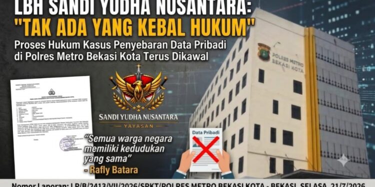 LBH Yayasan Sandi Yudha Nusantara Tegaskan Tak Ada Seorang Pun yang Kebal Hukum dalam Dugaan Pengungkapan dan/atau Penyebarluasan Data Pribadi