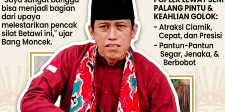 Mengenal Sasmita “Bang Moncek” Pemuda Betawi yang Melestarikan Budaya Lewat Atraksi Golok dan Pantun Palang Pintu