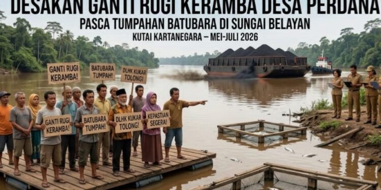 Warga Desa Perdana Desak Penyelesaian Ganti Rugi Keramba Pasca Dugaan Tumpahan Batubara di Sungai Belayan