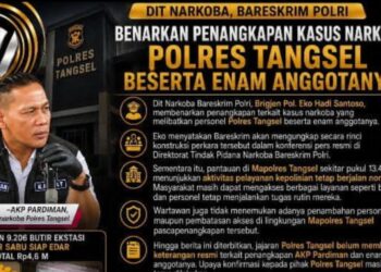 Coreng Institusi, Bareskrim Polri Akui Tangani Dugaan Kasus Narkoba yang Libatkan Anggota Polresta Tangsel