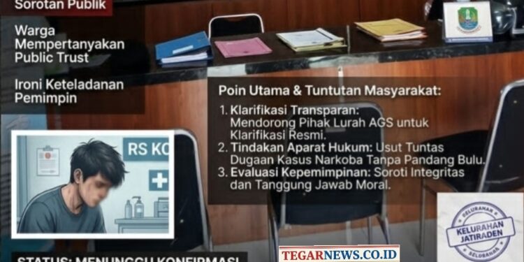 Diduga Tersandung Kasus Narkoba, Anak Lurah Jatiraden Jadi Sorotan! Fungsi Pengawasan dan Keteladanan Dipertanyakan?