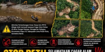 Tambang Emas Ilegal Merambah Cagar Alam di Sungai Kampar, GMOCT Minta Penegak Hukum Bertindak Tegas