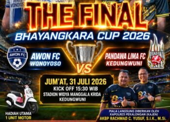 The Final  Bhayangkara Cup 2026: Puncak Pertarungan Awon FC Wonoyoso vs Pandawa Lima FC Kedungwuni “Siap Mengguncang Stadion Widya Manggala Krida”