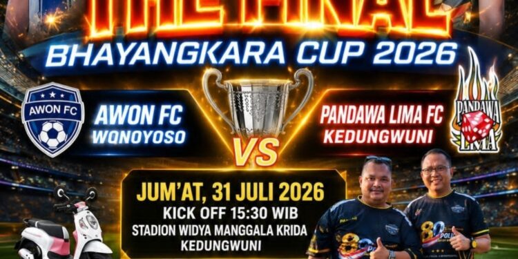 The Final Bhayangkara Cup 2026: Puncak Pertarungan Awon FC Wonoyoso vs Pandawa Lima FC Kedungwuni “Siap Mengguncang Stadion Widya Manggala Krida”
