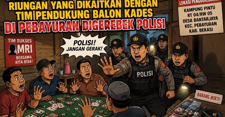 Diduga Jadi Ajang Perjudian, Riungan yang Dikaitkan dengan Pendukung Balon Kades di Pebayuran Digerebek Polisi