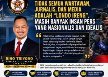 KETUA UMUM DPP AKPERSI Ingatkan Presiden RI Prabowo Subianto: Tidak Semua Wartawan, Jurnalis, dan Media Adalah “Londo Ireng”, Masih Banyak Insan Pers yang Nasionalis dan Idealis