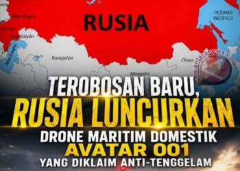 Inovasi Militer Rusia: Avatar 001 Drone Maritim Tanpa Awak ” Tidak Bisa Tenggelam