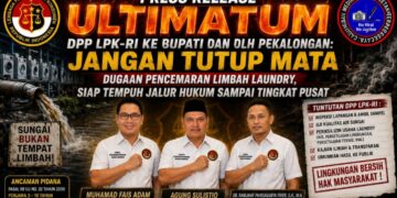 Ultimatum DPP LPK-RI kepada Bupati dan DLH Pekalongan: Jangan Tutup Mata Dugaan Pencemaran Limbah Laundry, Siap Tempuh Jalur Hukum Sampai Tingkat Pusat