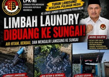 Puluhan Media Saksikan Aliran Limbah Laundry ke Sungai, Agung Sulistio Hubungi Menteri LH: DLH Pekalongan Jangan Tutup Mata!