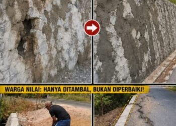 Setelah Viral, Proyek Penahan Tebing Tanjung Bulan Diperbaiki, Warga Nilai Hanya Ditambal, Tak Puas Minta Investigasi APH