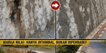 Setelah Viral, Proyek Penahan Tebing Tanjung Bulan Diperbaiki, Warga Nilai Hanya Ditambal, Tak Puas Minta Investigasi APH