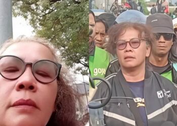 Sosok Emak, Berjaket Ojol! Netizen Menemukan Bukti Foto dan Video “Ia Kerap Hadir Dalam Berbagai Aksi Unjuk Rasa Dengan Peran dan Pakaian yang Berbeda-beda