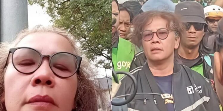 Sosok Emak, Berjaket Ojol! Netizen Menemukan Bukti Foto dan Video “Ia Kerap Hadir Dalam Berbagai Aksi Unjuk Rasa Dengan Peran dan Pakaian yang Berbeda-beda