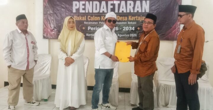 Ratusan Pendukung Padati Kantor Desa, H. Acep Saepudin Mantap Maju di Pilkades Kertajaya