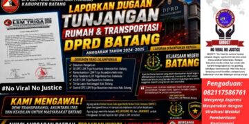 Dugaan Tunjangan DPRD Batang Dilaporkan ke Kejari, TRINUSA Desak Kepastian Penanganan – GMOCT Siap Kawal