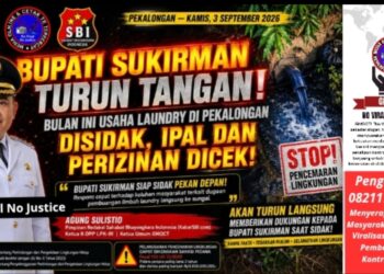 Bupati Sukirman Turun Tangan: Pekan Depan Usaha Laundry di Pekalongan Disidak, IPAL & Perizinan Dicek Menyeluruh