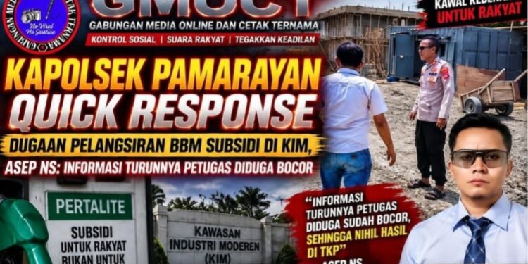 Kapolsek Pamarayan Quick Response Dugaan Pelangsiran BBM Subsidi di KIM, Asep NS: Informasi Turunnya Petugas Diduga Bocor