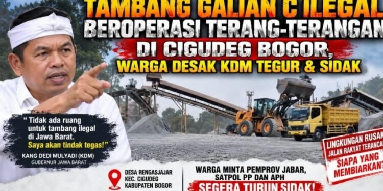 Tambang Galian C Ilegal Beroperasi Terang-Terangan di Cigudeg Bogor, Warga Desak KDM Tegur & Sidak