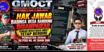 Hak Jawab Babinsa Desa Bandung Disampaikan, Temuan Investigasi GMOCT Tetap Berdiri – Pemuatan Sesuai UU Pers No. 40 Tahun 1999