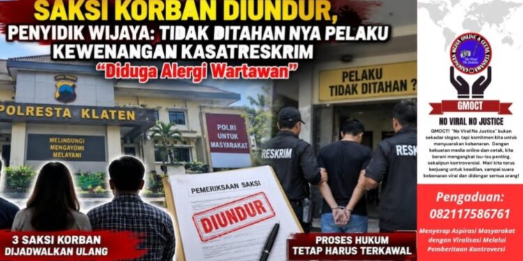 Saksi Korban Diundur, Penyidik Wijaya: Tidak Ditahan nya Pelaku Kewenangan Kasatreskrim untuk Menjawab, “Diduga Alergi Wartawan”