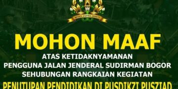 Penutupan Pendidikan Pusdikzi, Jalan Sudirman Bogor Jadi Perhatian