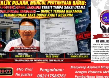 Dibalik Pujian, Muncul Pertanyaan Baru: SP2HP Polsek Darul Makmur Terbit Tanpa Saksi Utama & Kualifikasi Berubah — GMOCT Terima Rekaman Permohonan Take Down Kanit Reskrim