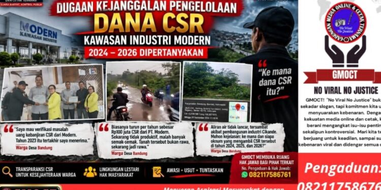 Warga Desa Bandung Serang Sorot Dugaan Kejanggalan Pengelolaan Dana CSR Kawasan Industri Modern, 2024–2026 Dipertanyakan