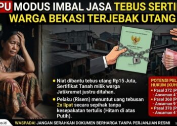 Ditipu Modus Imbal Jasa Tebus Sertifikat, Warga Jatikramat Bekasi Terjebak Utang Piutang