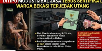 Ditipu Modus Imbal Jasa Tebus Sertifikat, Warga Jatikramat Bekasi Terjebak Utang Piutang