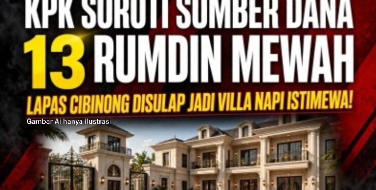 KPK Soroti Sumber Dana 13 Rumah Dinas Mewah Lapas Cibinong yang Disulap Jadi Villa Buat Napi Istimewa