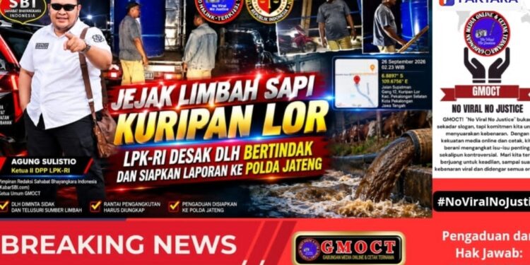 Jejak Limbah Sapi Kuripan Lor, LPK-RI Desak DLH dan Siapkan Laporan ke Polda Jateng