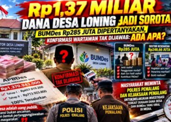Rp1,37 Miliar Dana Desa Loning Jadi Sorotan, BUMDes Rp285 Juta Dipertanyakan, Konfirmasi Wartawan Tak Dijawab: Ada Apa?