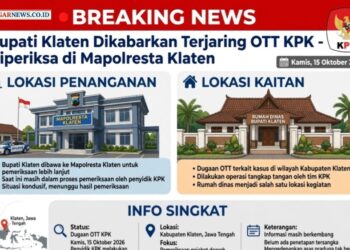 Bupati Klaten dari PDIP Hamenang Wajar Ismoyo Dikabarkan Terjaring OTT KPK, Diperiksa di Mapolresta Klaten