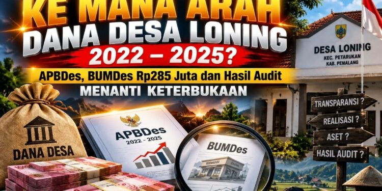 Ke Mana Arah Dana Desa Loning 2022–2025? APBDes, BUMDes Rp285 Juta dan Hasil Audit Menanti Keterbukaan