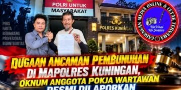 Dugaan Ancaman Pembunuhan di Mapolres Kuningan, Oknum Anggota Pokja Wartawan Resmi Dilaporkan