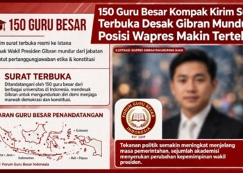150 Guru Besar Kompak Kirim Surat Terbuka Desak Gibran Mundur, Posisi Wapres Makin Tertekan