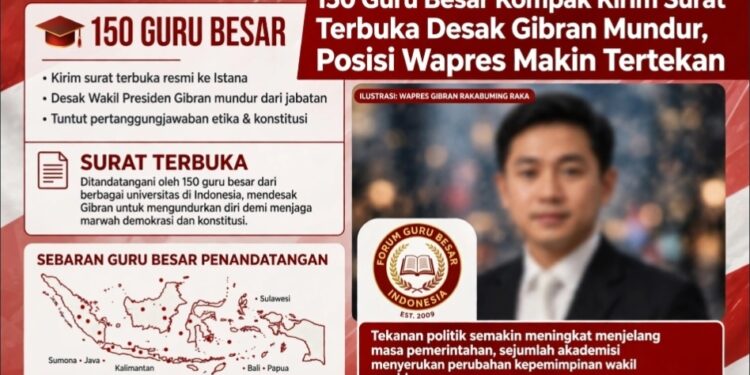 150 Guru Besar Kompak Kirim Surat Terbuka Desak Gibran Mundur, Posisi Wapres Makin Tertekan