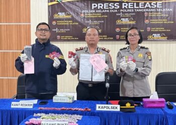 Polsek Kelapa Dua Ungkap Kasus Narkotika, 120 Pcs Catridge Jenis Etomidate Diamankan Sebagai Barang Bukti