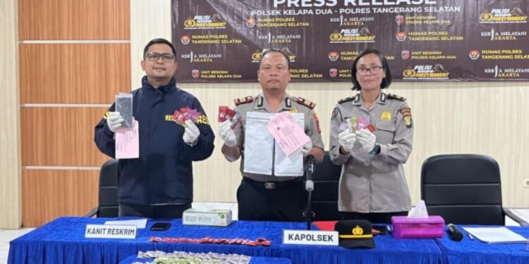 Polsek Kelapa Dua Ungkap Kasus Narkotika, 120 Pcs Catridge Jenis Etomidate Diamankan Sebagai Barang Bukti